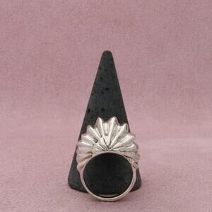 sterling silver vintage scalloped dome band ring size 5